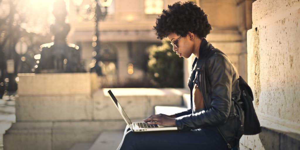 Young woman on laptop