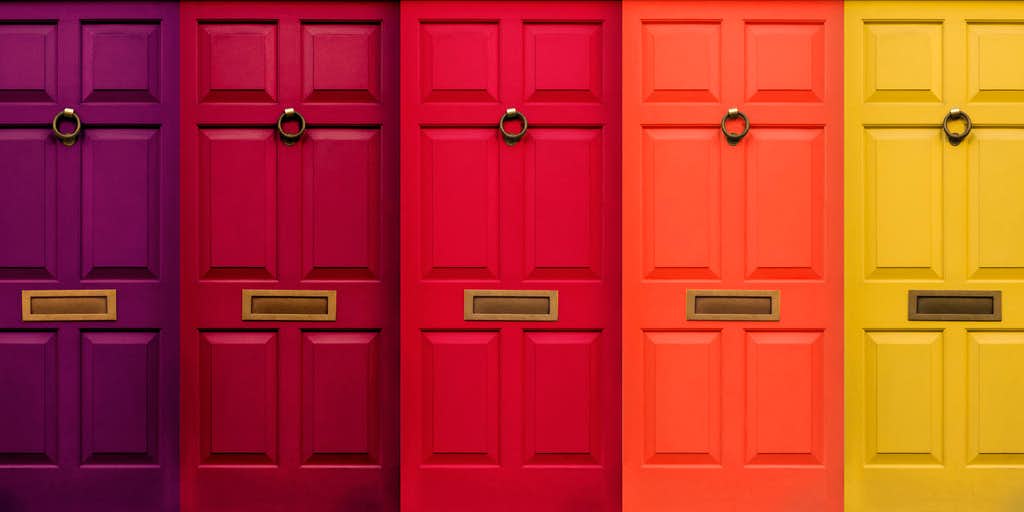 coloured doors