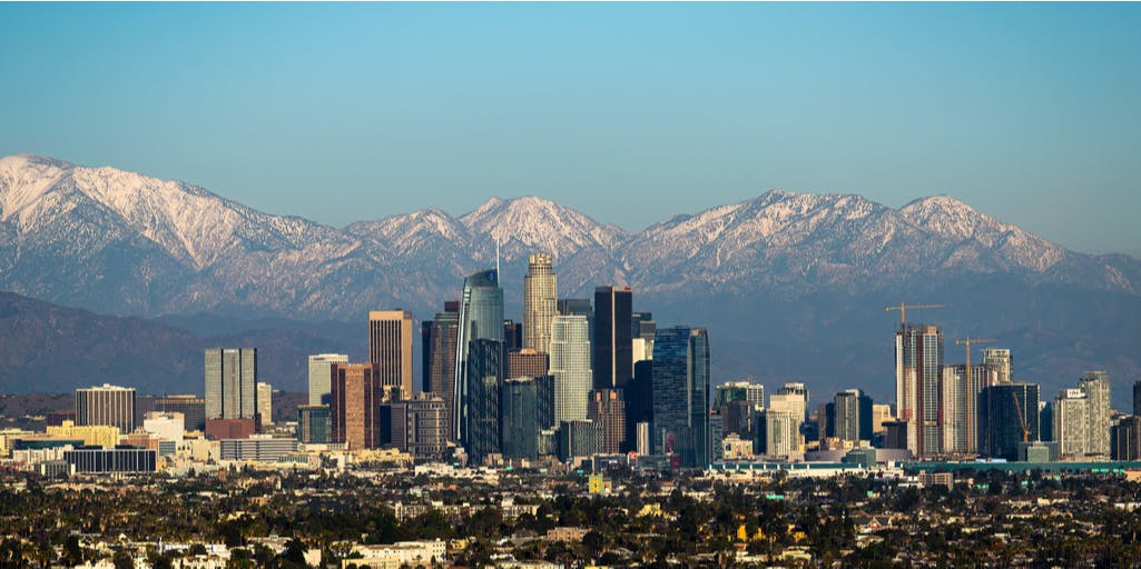 Panoramic shot of Los Angeles 2021