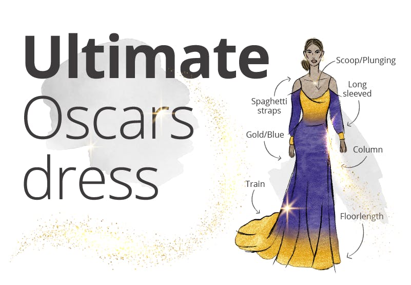 A graphic of the ultimate Oscars dress.